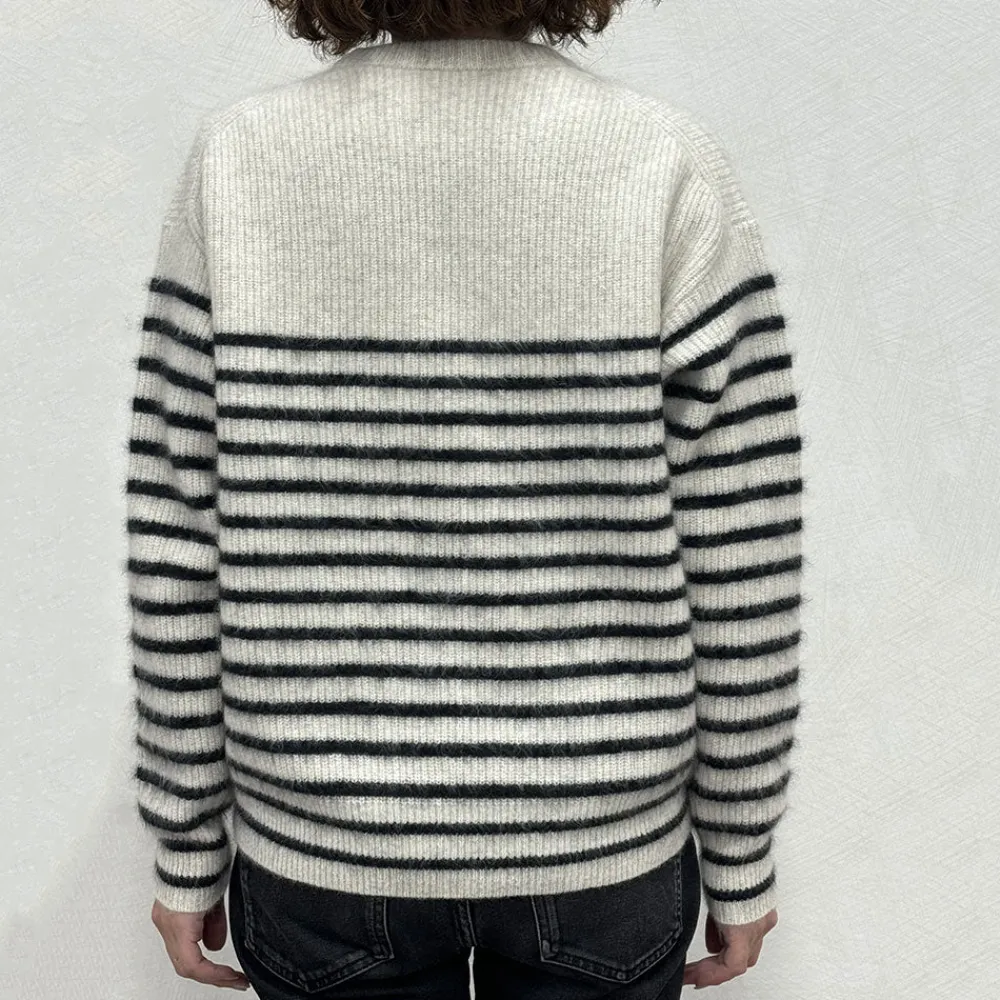 Women CT PLAGE C.T.plage x Merci - Pull Rayé - Gris/Bleu