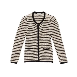 Women DOEN Dôen - Cardigan Therese - Beige rayé