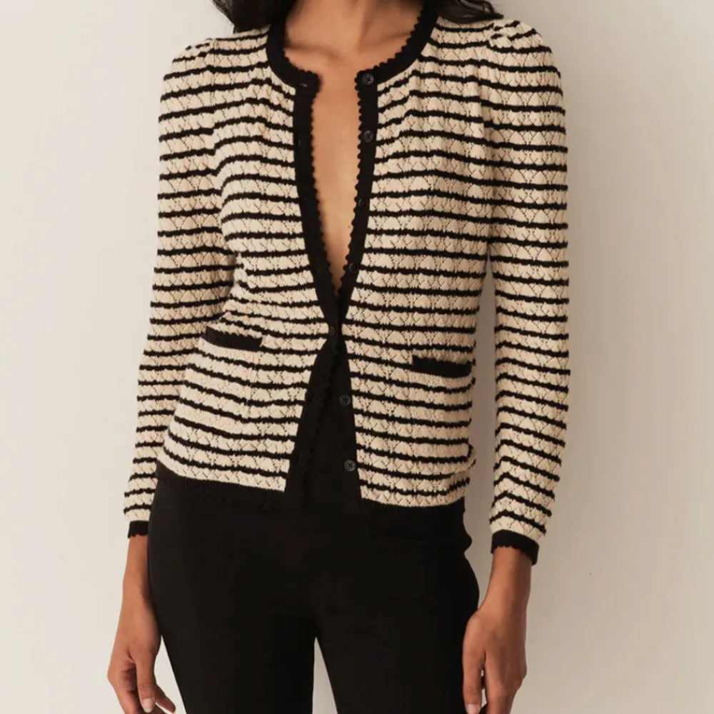 Women DOEN Dôen - Cardigan Therese - Beige rayé