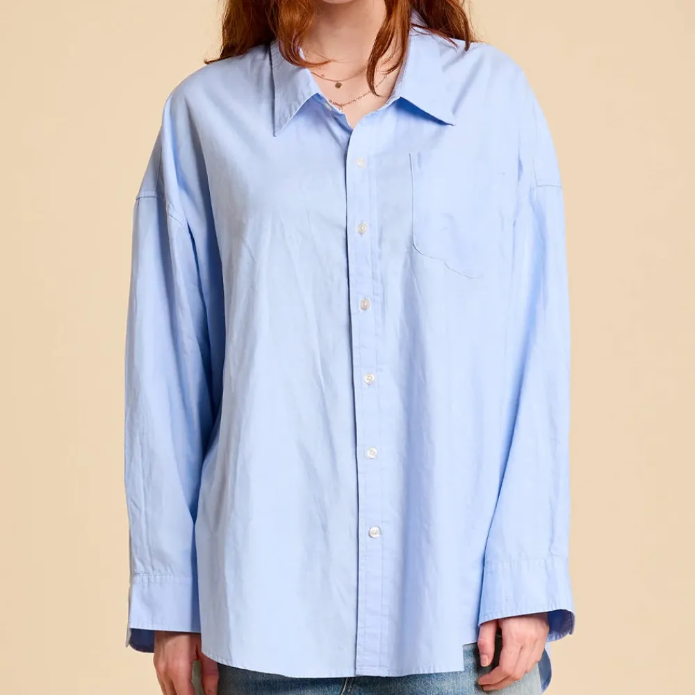 Women Denimist - Chemise à boutons - Oxford bleu clair