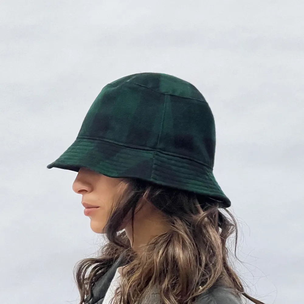 Women Destin - Chapeau Réversible Anglais - Vert/Noir