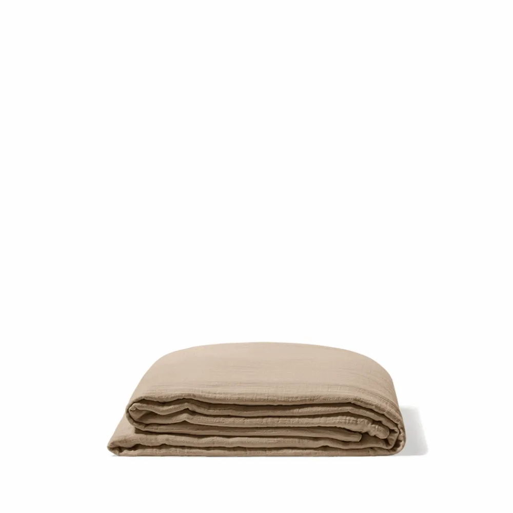 2100 GAZEX Drap plat en gaze de coton - Beige Quai de Seine
