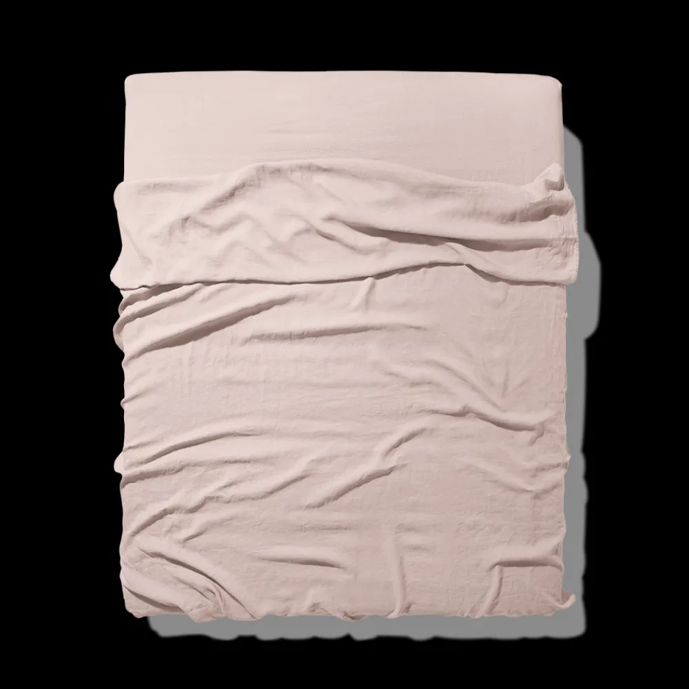 200 LINTEX Drap plat en lin lavé - Beige Rosé