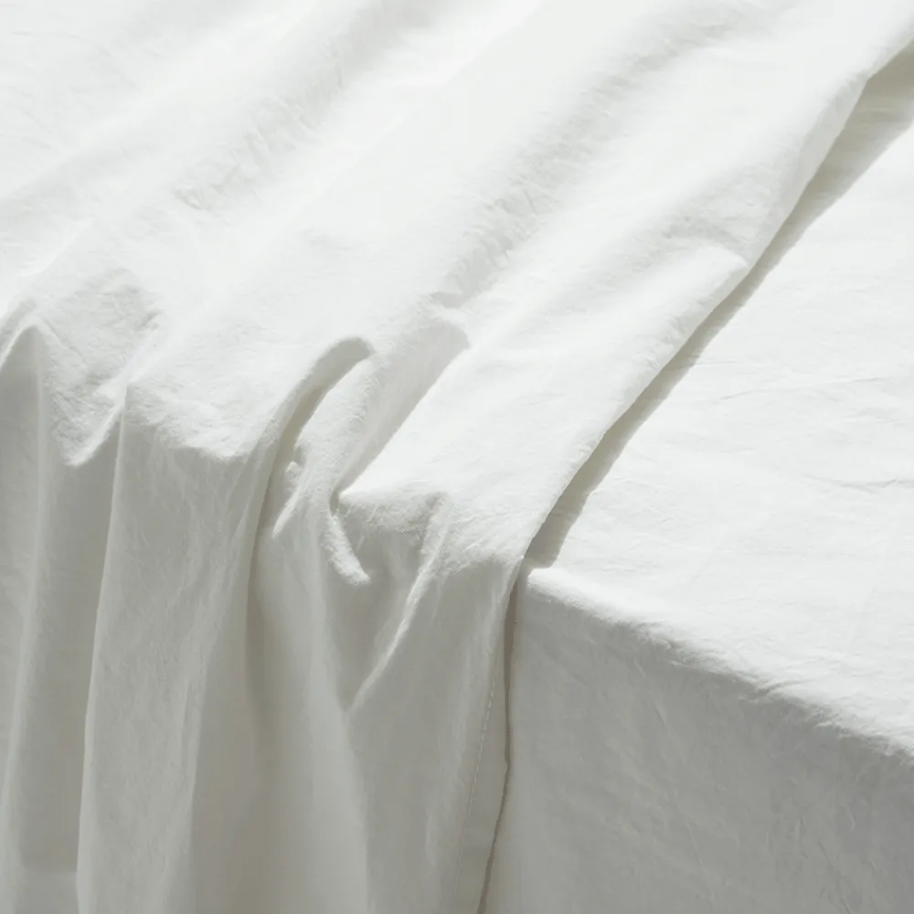 1700 COTEX Drap plat en percale de coton - Blanc Craie