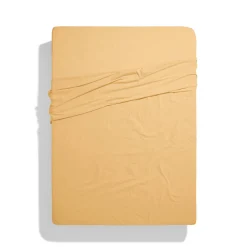 1700 COTEX Drap plat en percale de coton - Jaune Orge