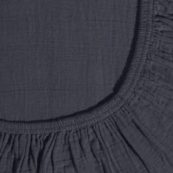 2100 GAZEX Drap-housse en gaze de coton - Gris Fusain