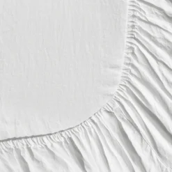 200 LINTEX Drap-housse en lin lavé - Blanc Optique