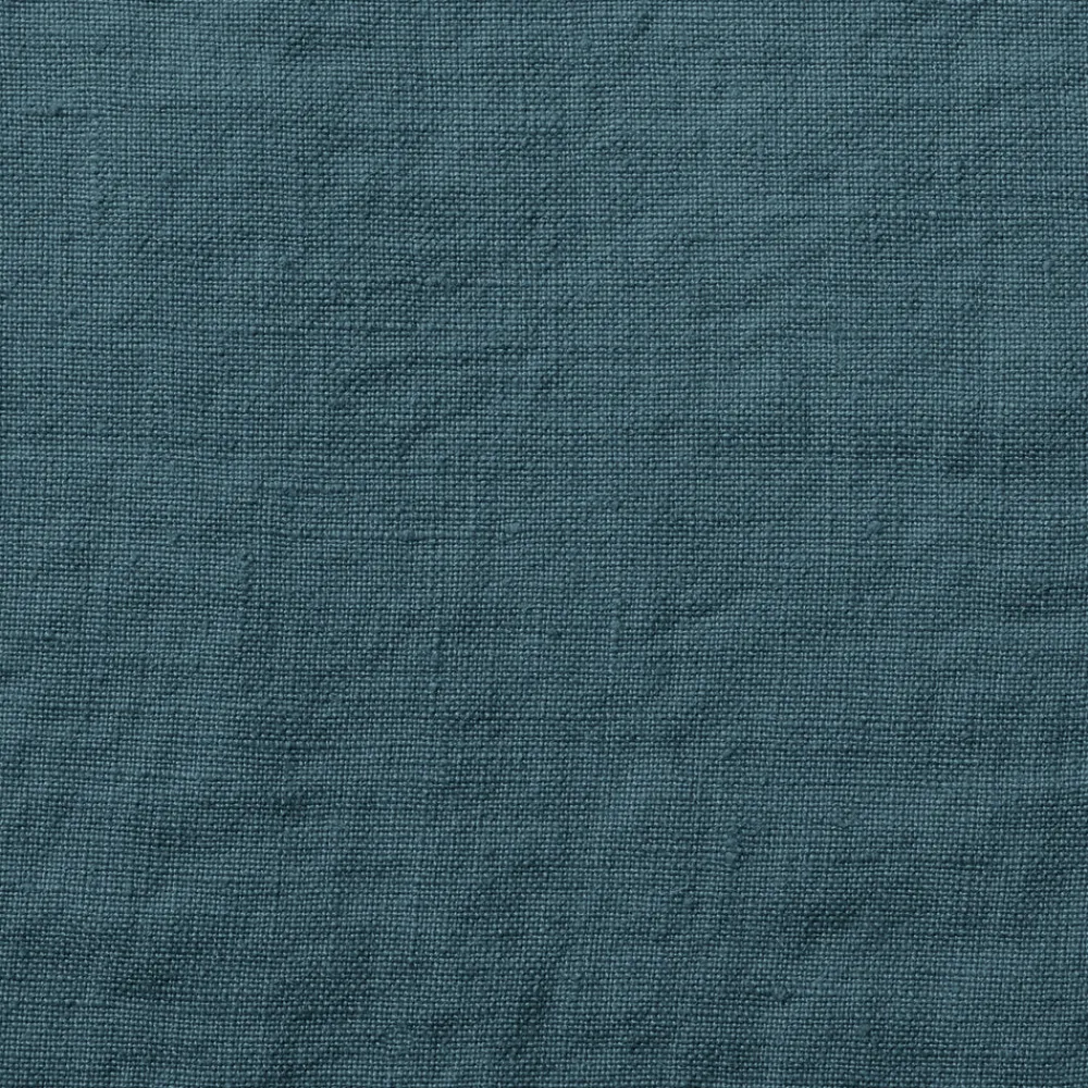 200 LINTEX Drap-housse en lin lavé - Bleu Pétrole