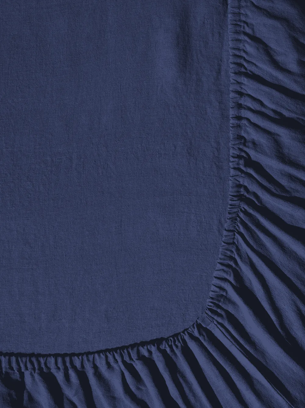 200 LINTEX Drap-housse en lin lavé - Bleu Shibori