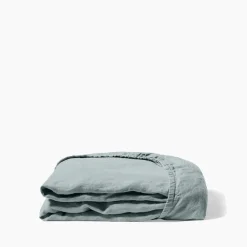 200 LINTEX Drap-housse en lin lavé - Gris Vésuve