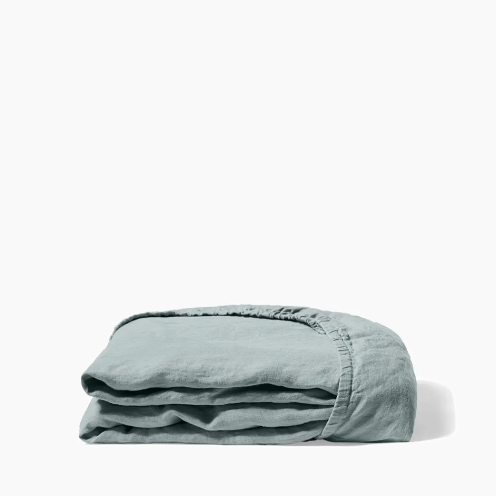 200 LINTEX Drap-housse en lin lavé - Gris Vésuve