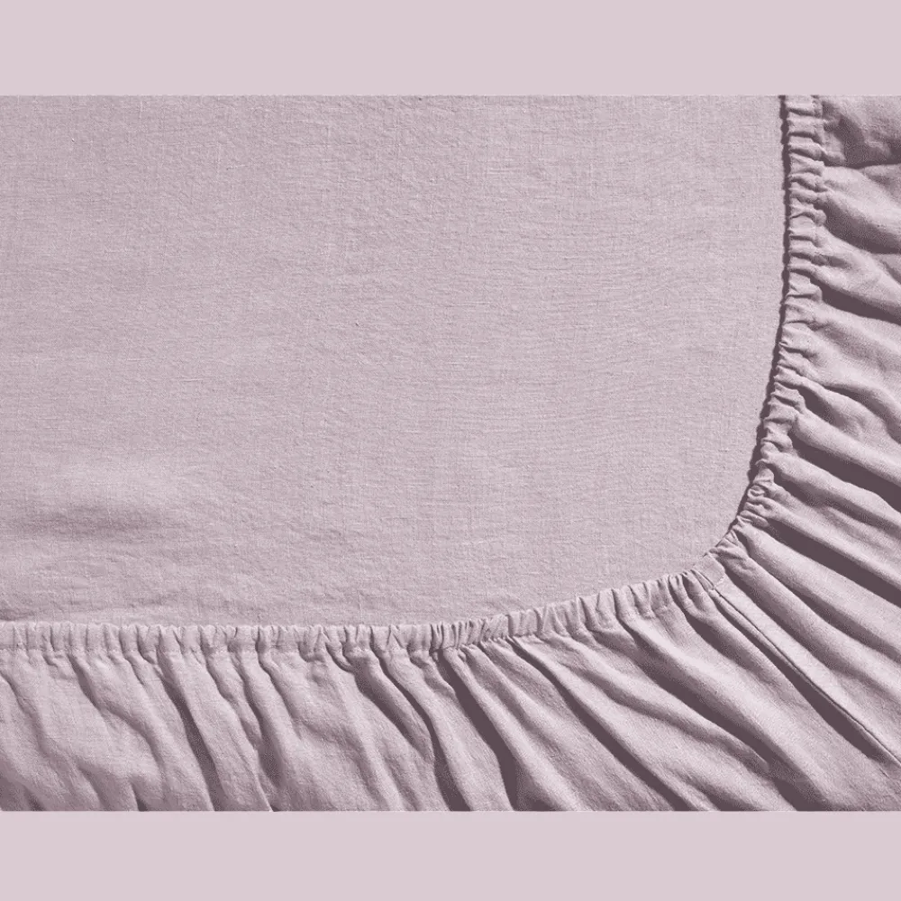 200 LINTEX Drap-housse en lin lavé - Parme Fuji Iro