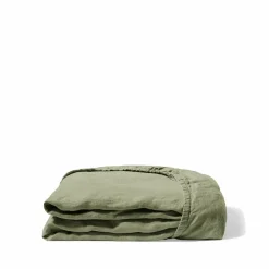 200 LINTEX Drap-housse en lin lavé - Vert Komorebi