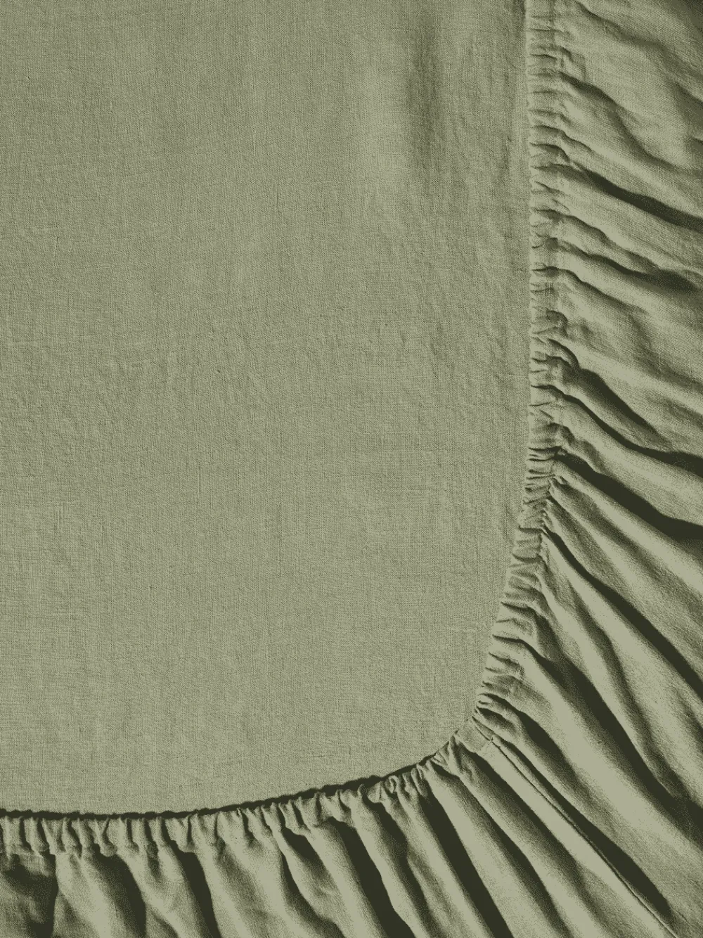 200 LINTEX Drap-housse en lin lavé - Vert Komorebi