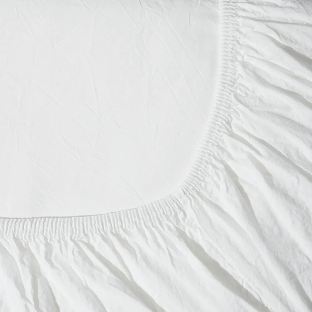 1700 COTEX Drap-housse en percale de coton - Blanc Craie