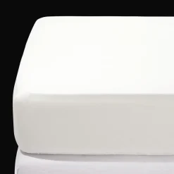 1700 COTEX Drap-housse en percale de coton - Blanc Craie