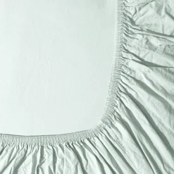 1700 COTEX Drap-housse en percale de coton - Bleu d'Eau