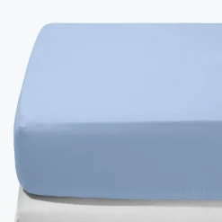 1700 COTEX Drap-housse en percale de coton - Parme Lilas