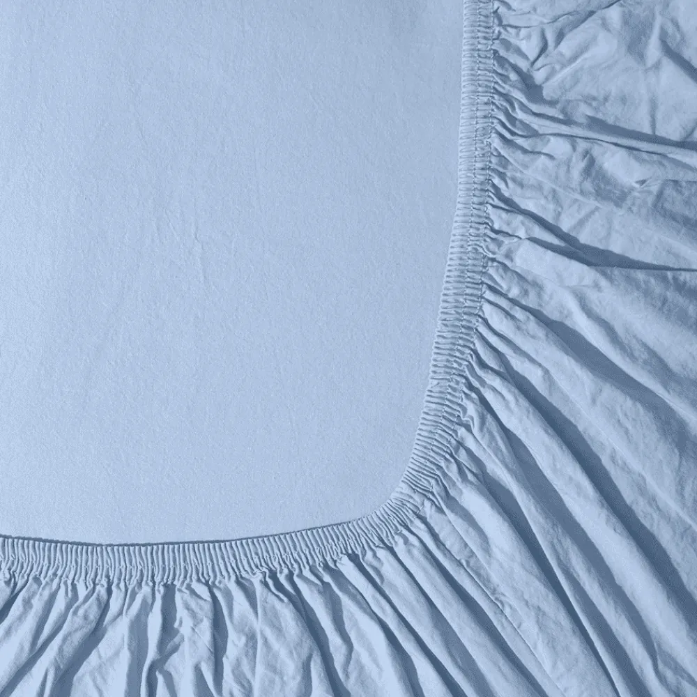 1700 COTEX Drap-housse en percale de coton - Parme Lilas