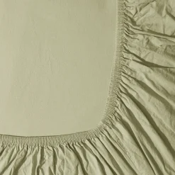 1700 COTEX Drap-housse en percale de coton - Vert Sauge