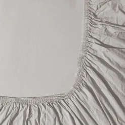 1700 COTEX Drap-housse en percale de coton - Gris Pavot