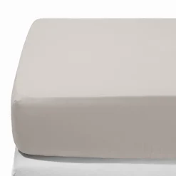 1700 COTEX Drap-housse en percale de coton - Gris Pavot