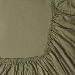 1700 COTEX Drap-housse en percale de coton - Vert Camouflage