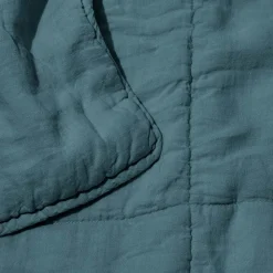 1700 COTEX Édredon en 100% lin lavé - Bleu Pétrole