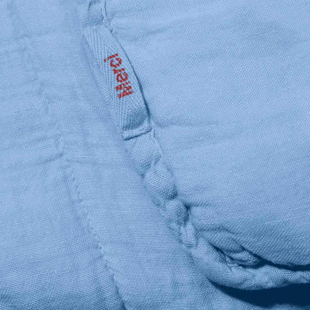 1700 COTEX Édredon en 100% lin lavé - Bleu Tyrrhénien