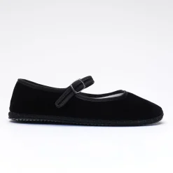 Women Drogheria Crivellini - Ballerines Jane Velvelt à attache - Noir