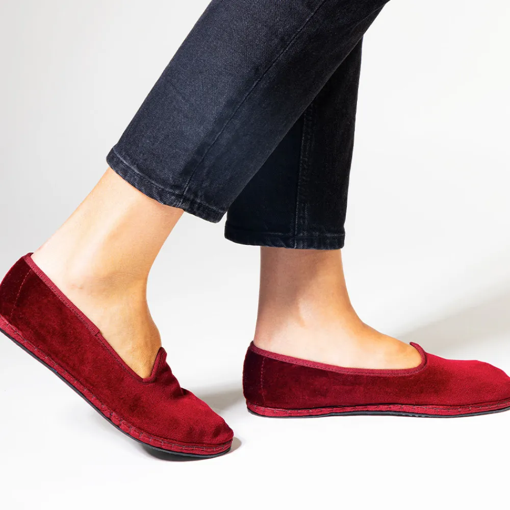 Women Drogheria Crivellini - Ballerines Jane Velvelt - Bordeaux