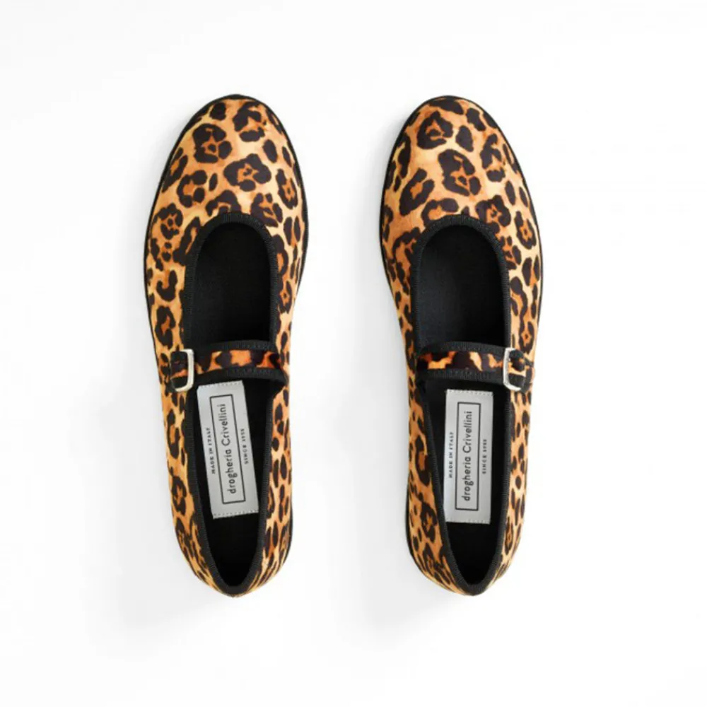 Women Drogheria Crivellini - Ballerines Jane à attache - Leopard