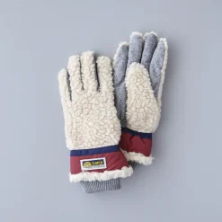 Women ELMER  ELMER - Gants Teddy 5FGR - Beige et Rouge