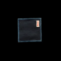 200 LINTEX Ensemble de 6 dessous de verre en lin lavé - Bleu encre