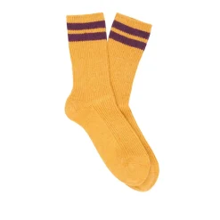 Women Escuyer - Chaussettes Rayées - Mustard