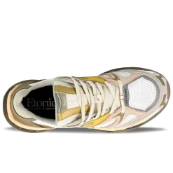 Women Etonic - Baskets Kendari Leaf - Blanc & Moutarde