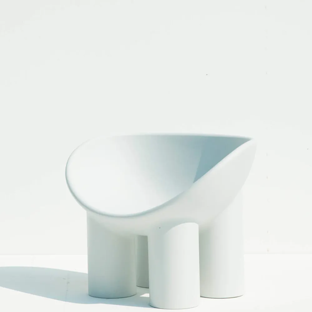 246 DRIADE Fauteuil Roly Poly - Concrete White - Driade