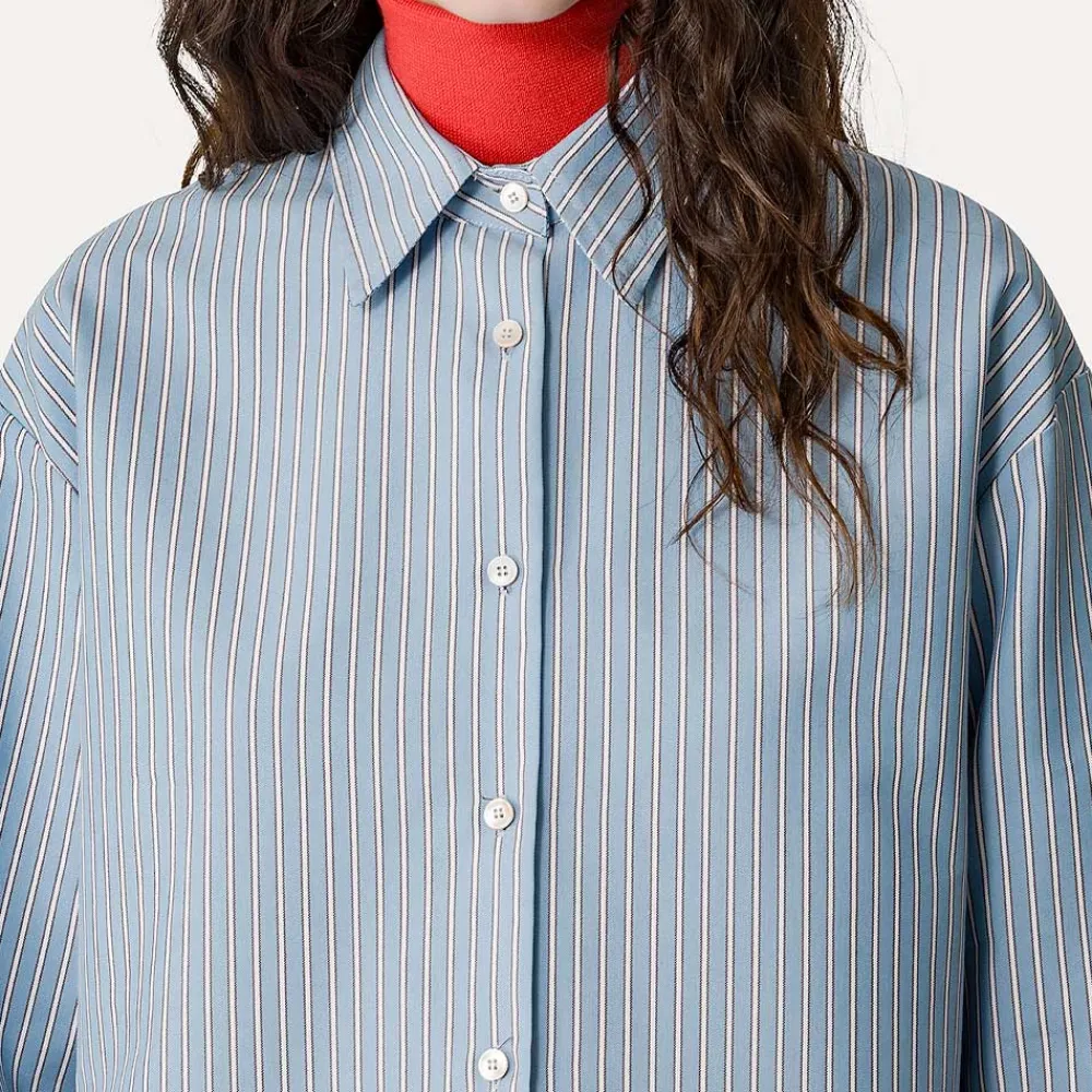 Women Forte_Forte - Chemise rayé - Bleu