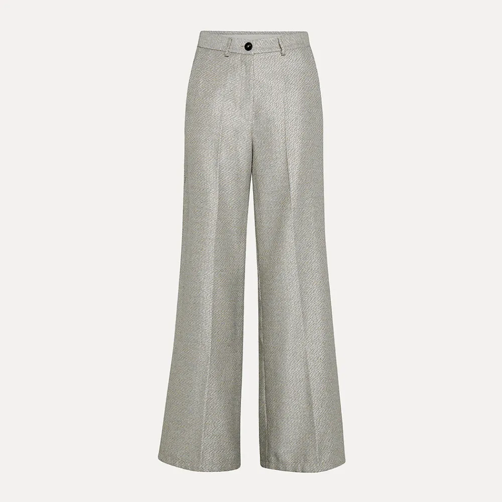 Women Forte_Forte - Pantalon Large - Argenté