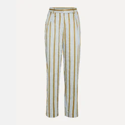 Women Forte_Forte - Pantalon Rayé - Bleu Ciel
