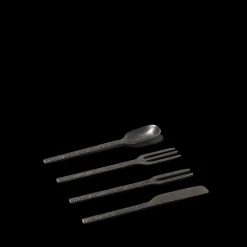 259 SERAX Fourchette apéro en métal martelé - Anthracite - La Nouvelle Table