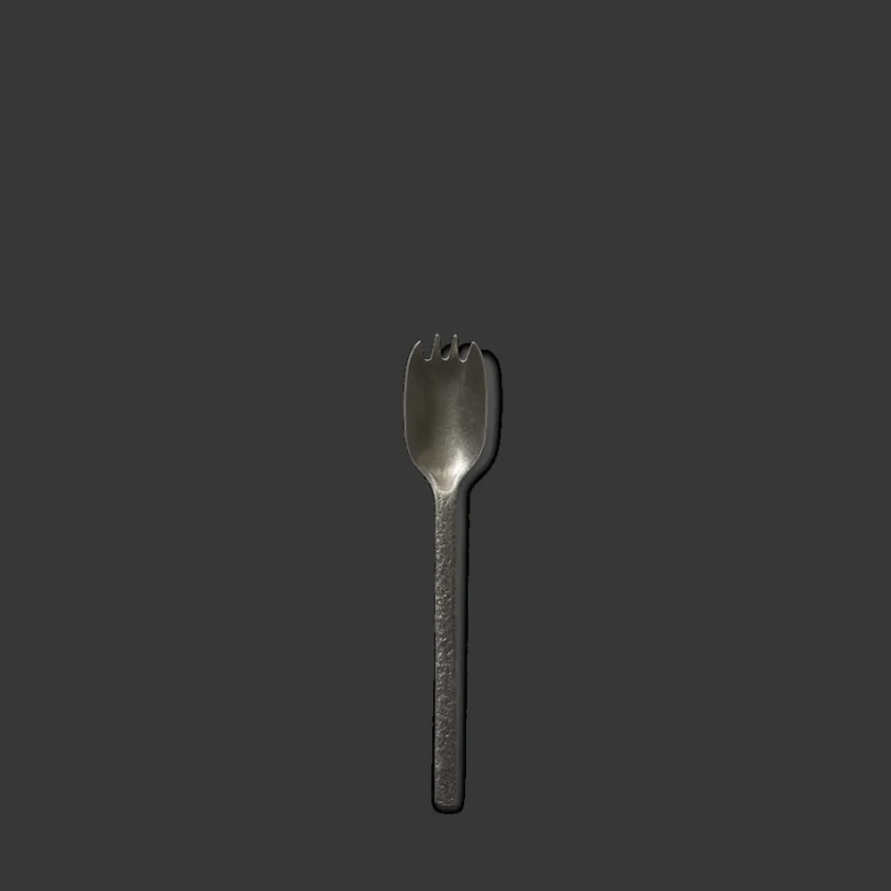 259 SERAX Fourchette apéro en métal martelé - Anthracite - La Nouvelle Table