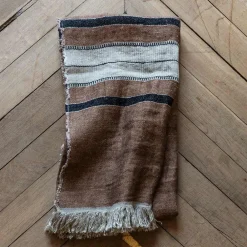 631 LIBECO Fouta Belge en lin - Rayures Bruges