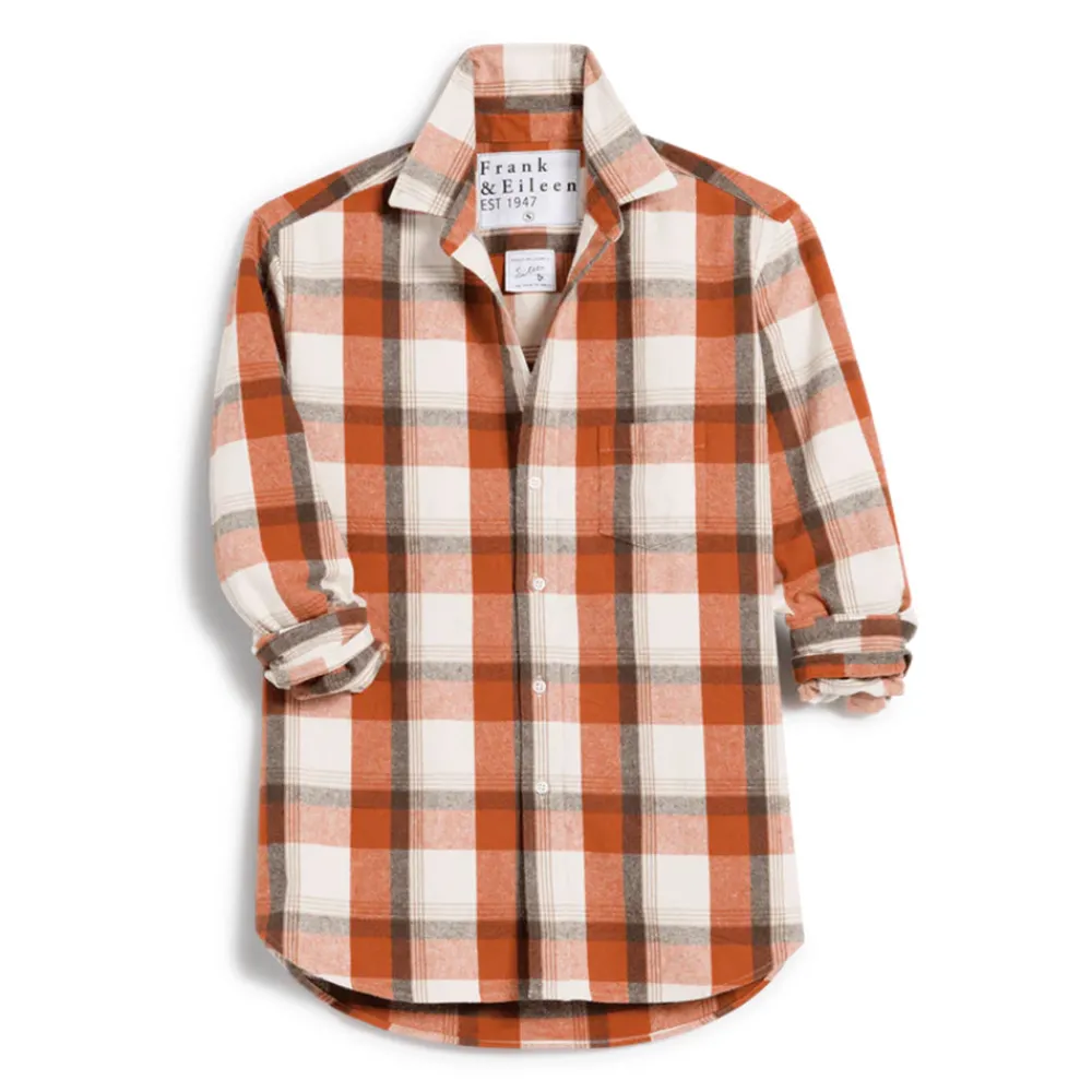 Women FRANK ET EILEEN Frank & Eileen - Chemise Eileen - Carreaux Orange et Marron