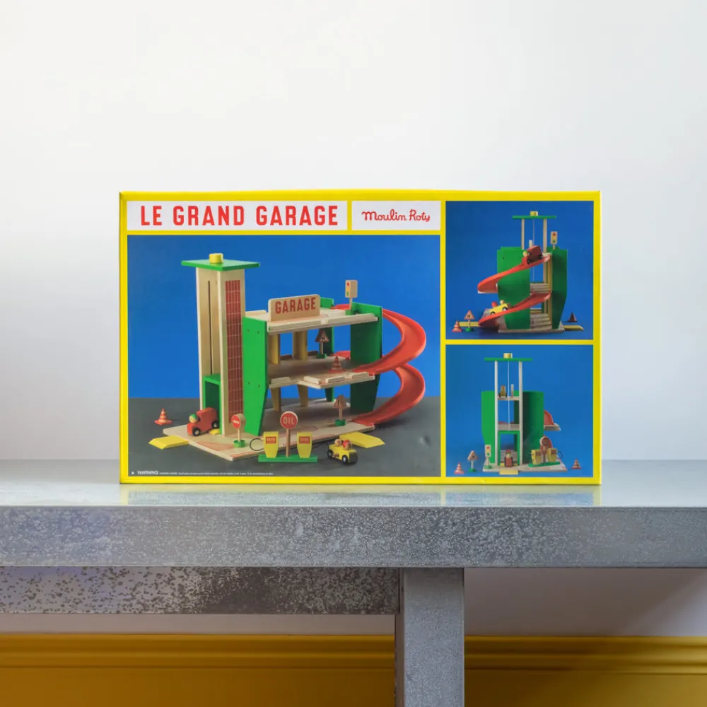 Kids 1893 MOULIN ROTY Garage en bois "Dans la ville"