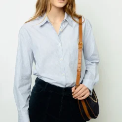 Women GERARD DAREL - Chemise en popeline à rayures - Bleu Ocean
