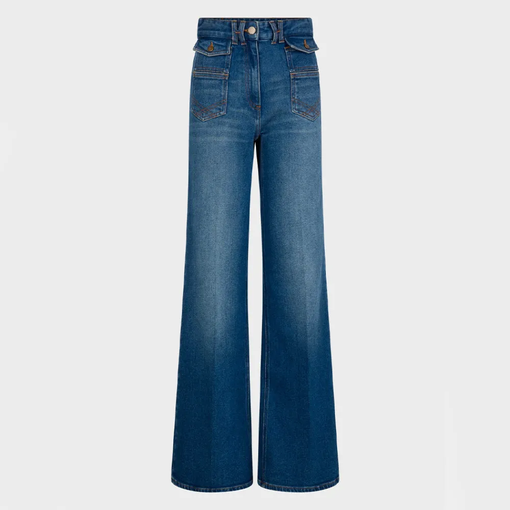 Women GERARD DAREL - Jean flare Anna - Denim Brut