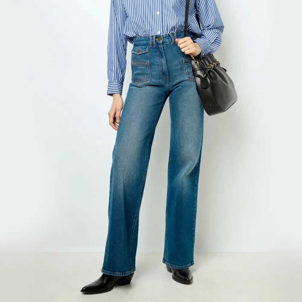 Women GERARD DAREL - Jean flare Anna - Denim Brut