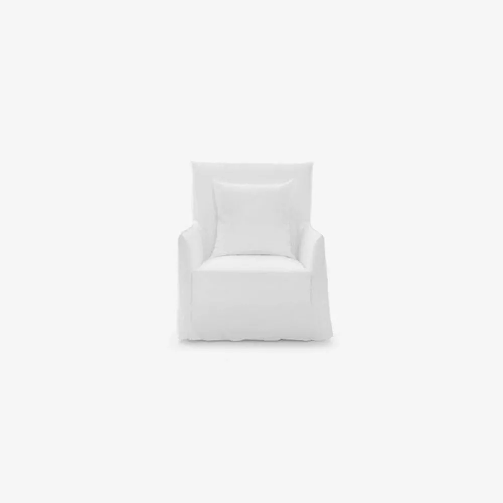 202 GERVASONI Gervasoni - Fauteuil Ghost n°05 - Lin Blanc