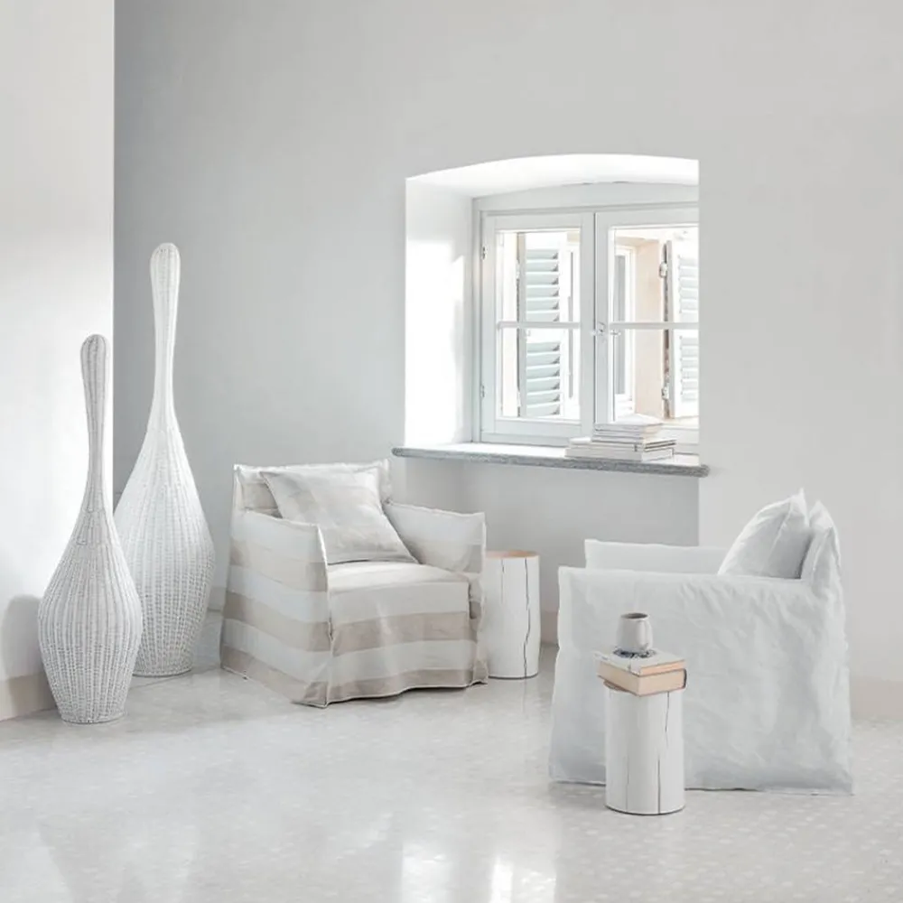 202 GERVASONI Gervasoni - Fauteuil Ghost n°04 - Lin Blanc